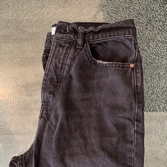 Zara High Waisted Straight Cropped Mom Jean - Picture 3 of 11